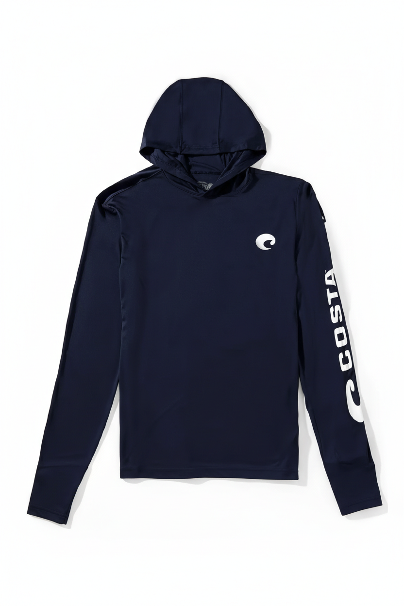 Costa Del Mar Technical Hooded Pullover~Size M                      Color~Navy