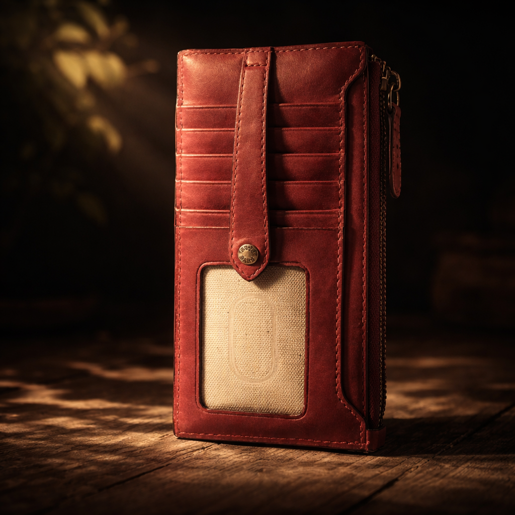 FRYE LEATHER ~ Melissa Snap Card Wallet                          Color ~ Antique Berry