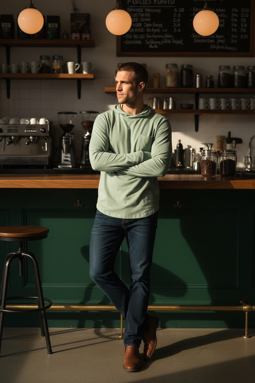 Free Fly Lightweight Hoodie Size ~Medium          Color~Island Palm