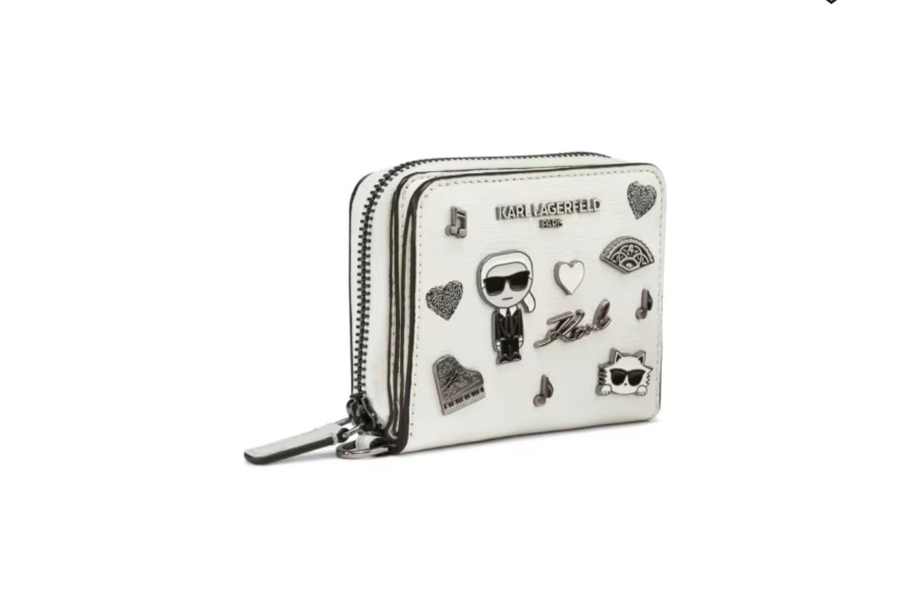 The Karl Lagerfeld Paris Leather Wallet With Wristlet