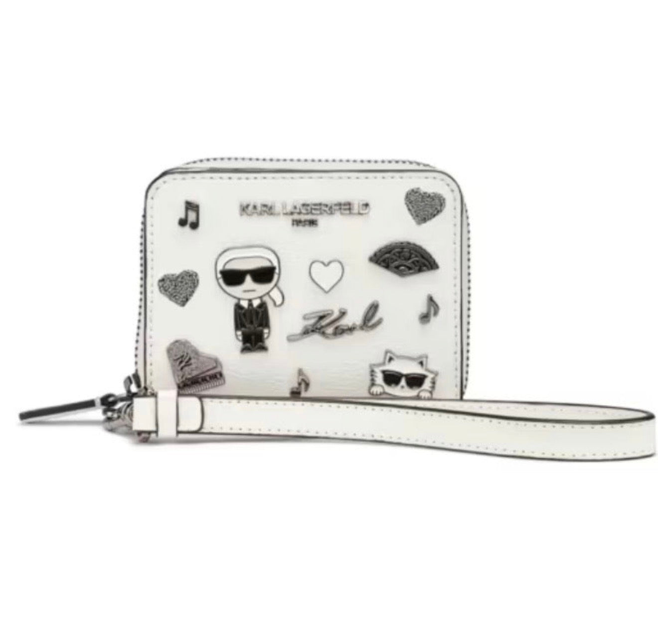 The Karl Lagerfeld Paris Leather Wallet With Wristlet