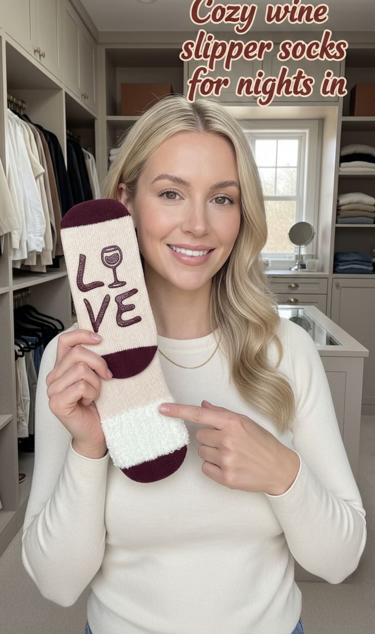 ❤️ My Wine Cozy Slipper Socks