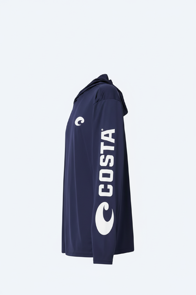 Costa Del Mar Technical Hooded Pullover~Size M                      Color~Navy