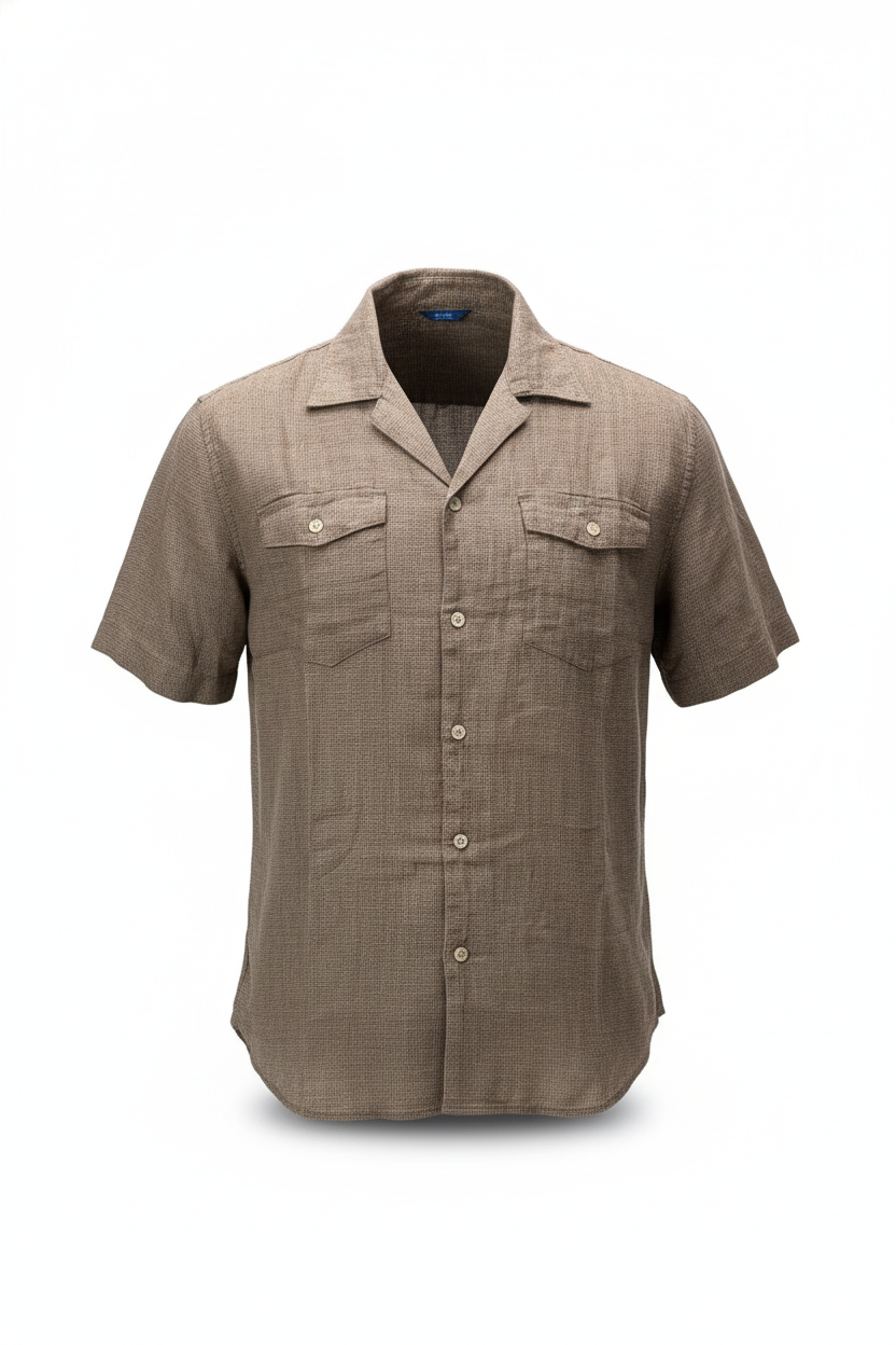 Faherty Reserve Basque Linen Shirt Size XL