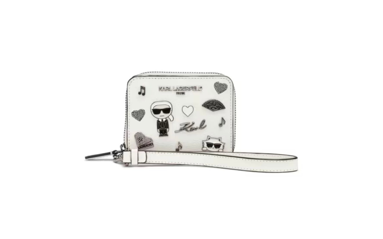 The Karl Lagerfeld Paris Leather Wallet With Wristlet